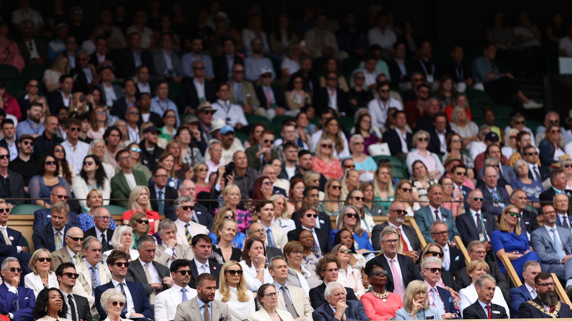 Who is in the royal box at Wimbledon today?