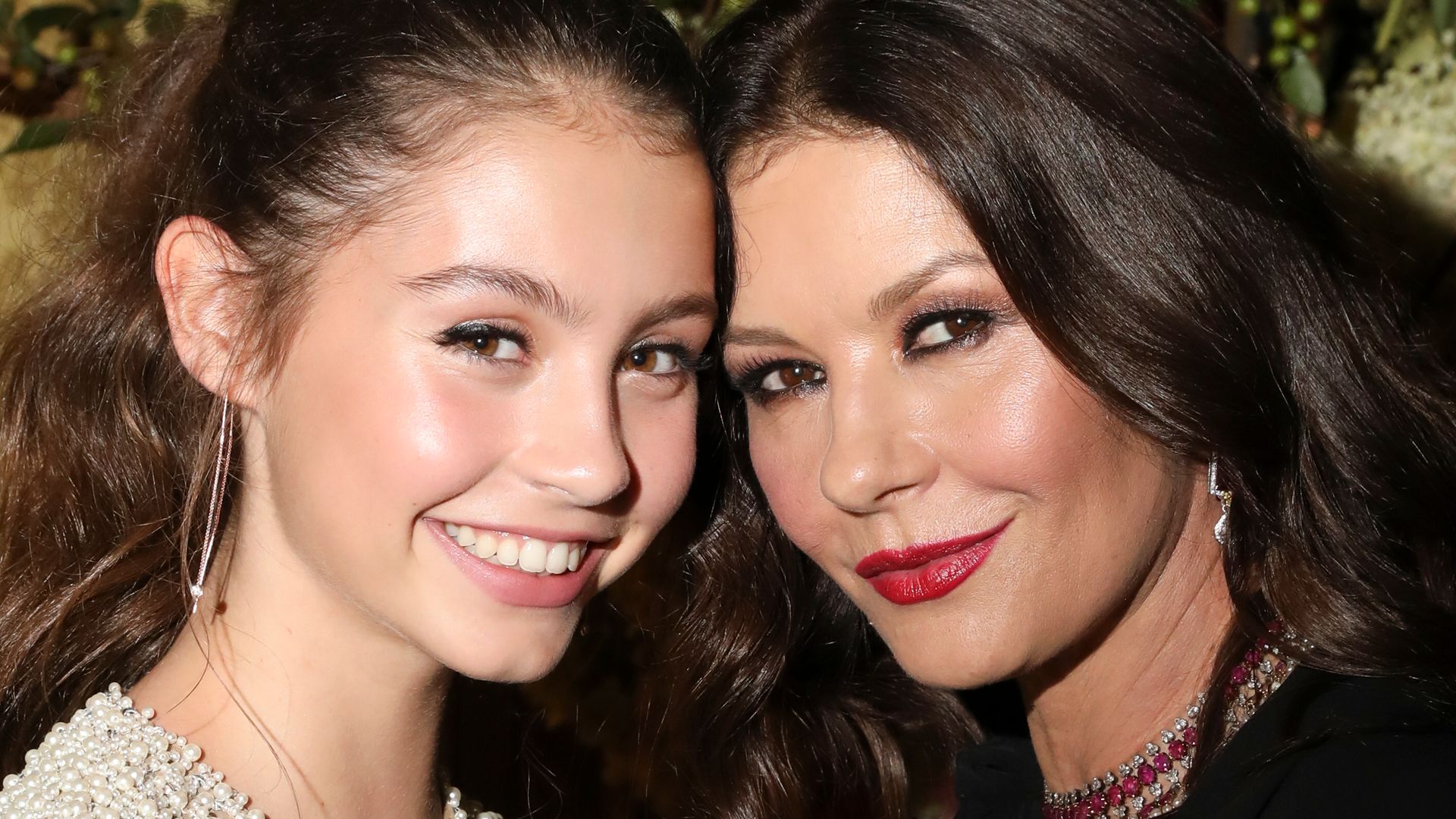 Catherine Zeta-Jones and Carys Zeta Jones posing together 