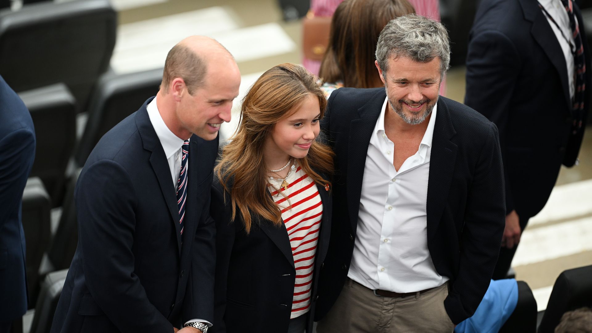 Prince William posing with Princess Josephine and King Frederik