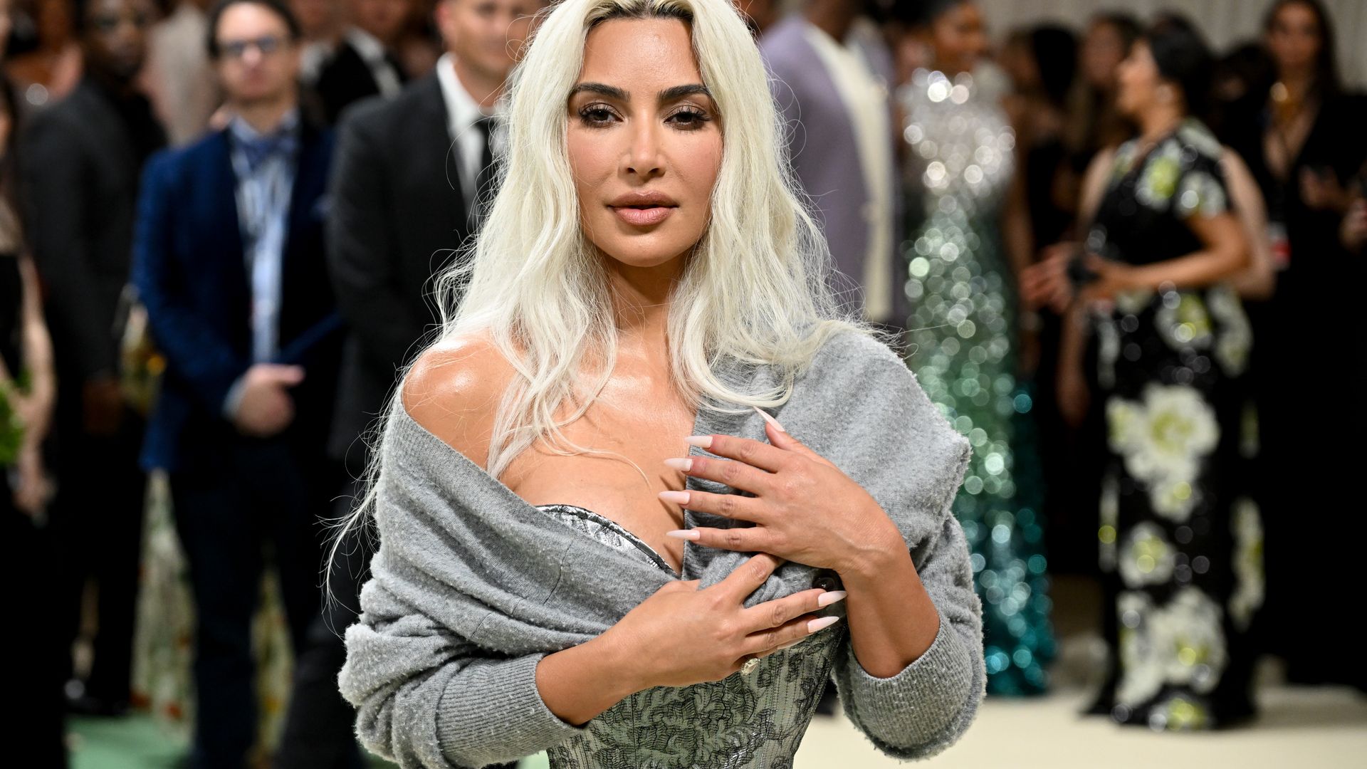 Kim Kardashian wore a stunning John Galiano dress