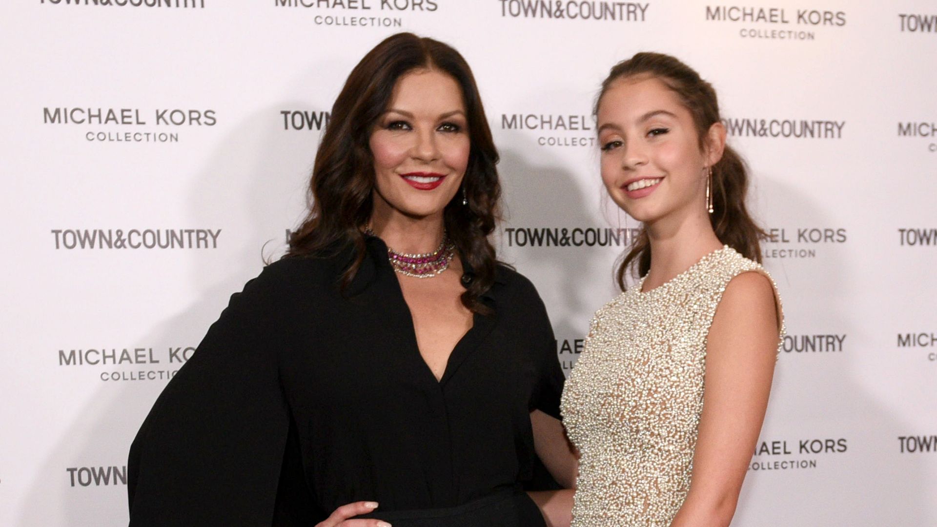 catherine zeta jones and carys douglas on red carpet