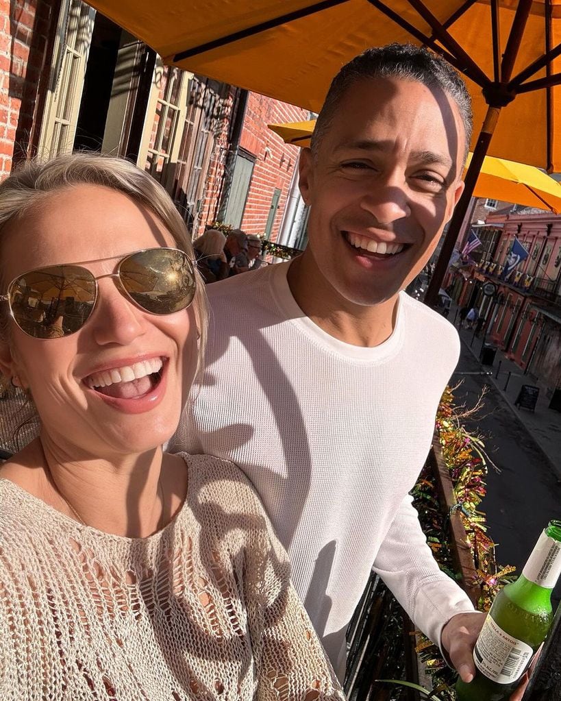 Amy Robach and T.J. Holmes in New Orleans