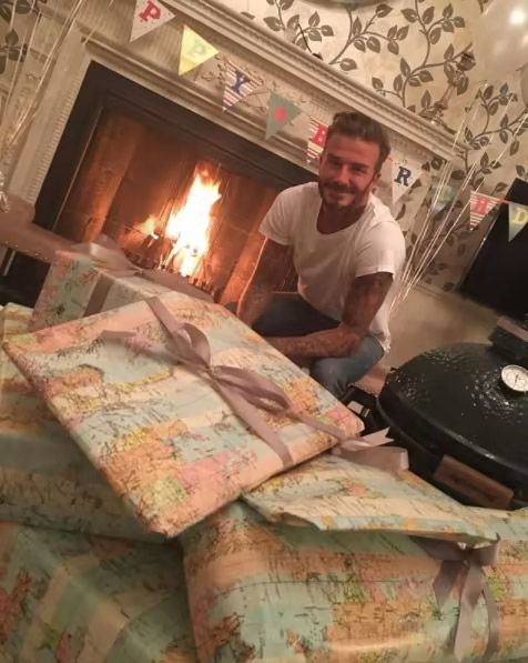 david beckham fireplace