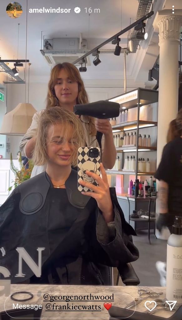 woman sat in salon chair