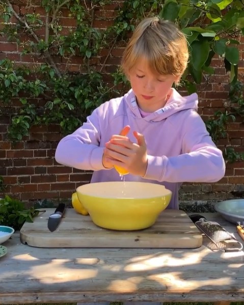 Buddy Oliver enjoys cooking outdoors when the weather permits