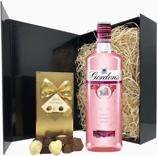 pink gin chocolate hamper