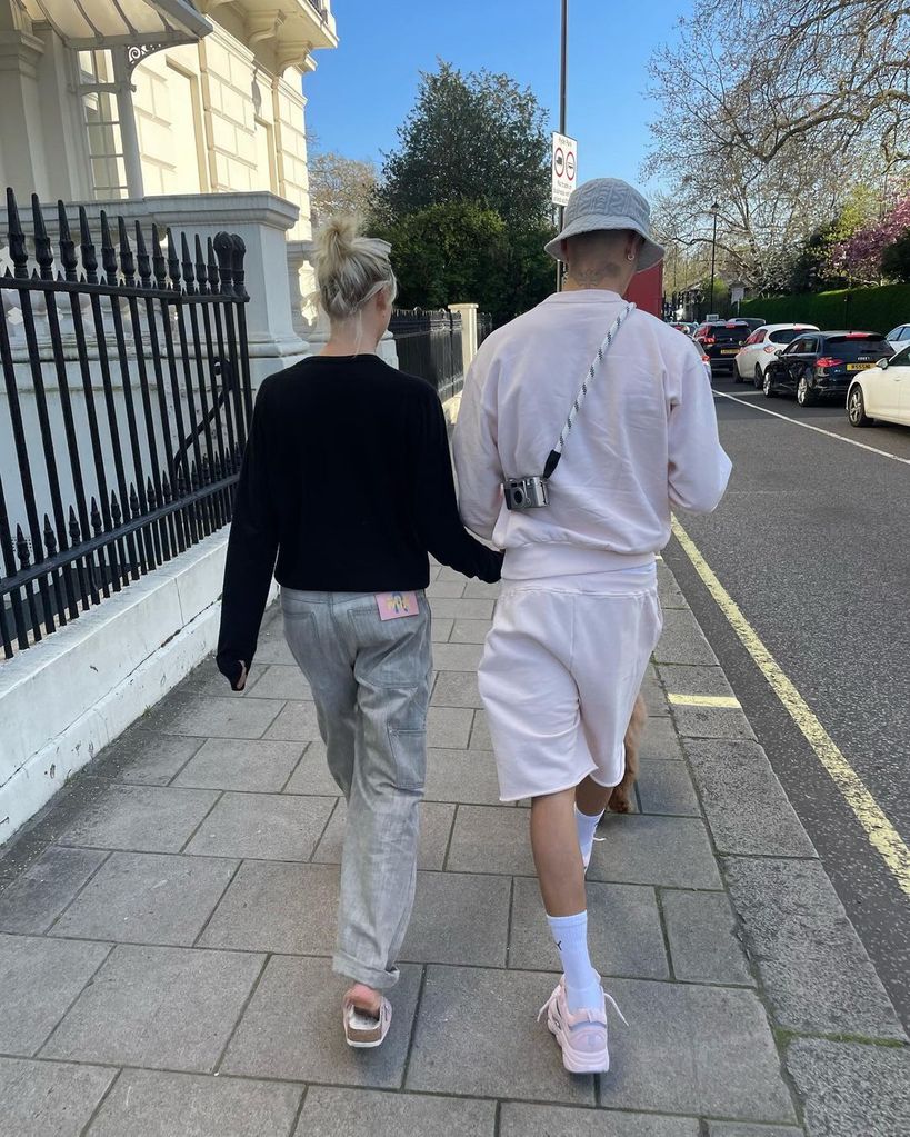 Romeo and his model girlfiend Mia Regan during a day out in Notting Hill