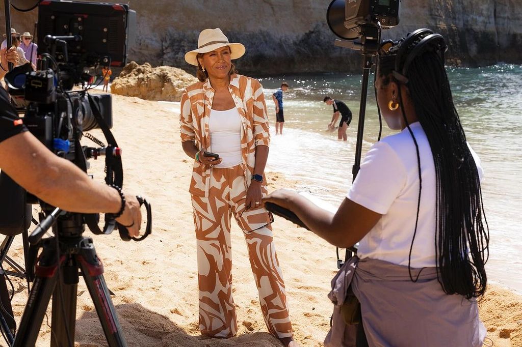 Robin Roberts on the beach 