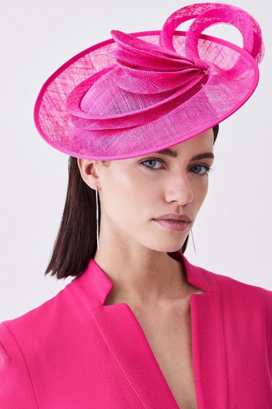 karen millen pink fascinator 