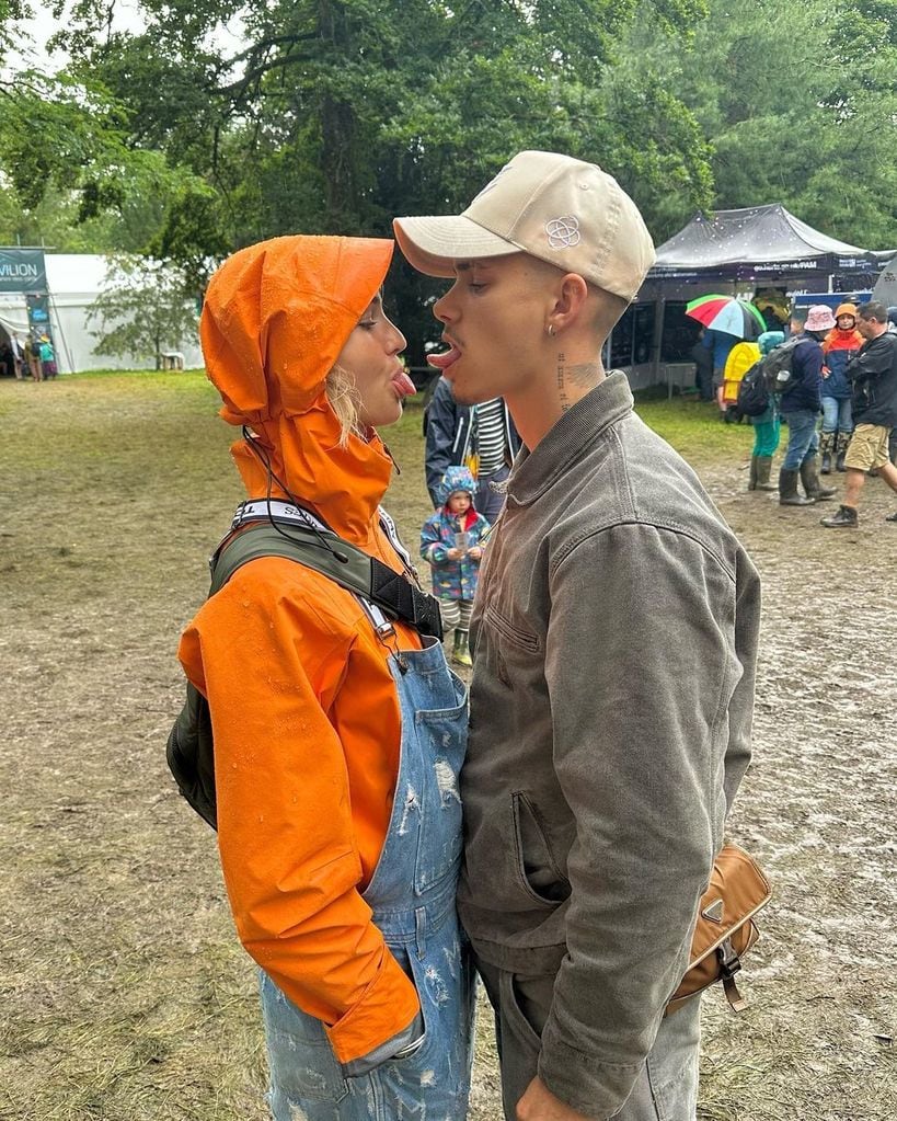 Mia Regan and Romeo Beckham at Womad Festival