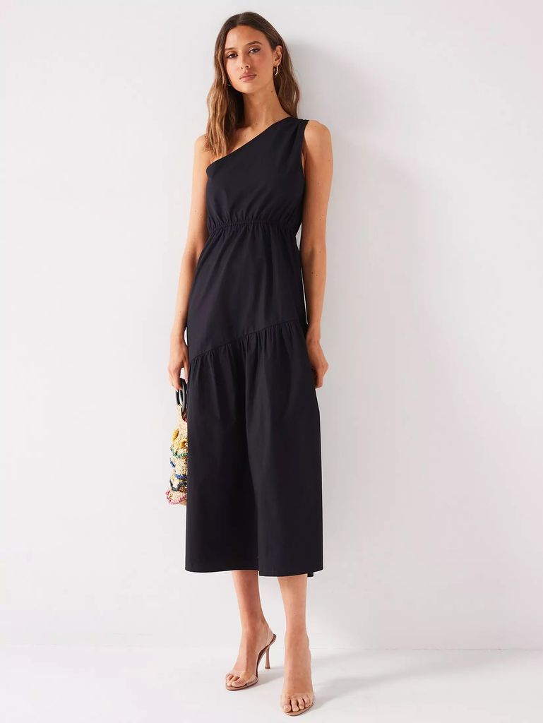 V by Very One Shoulder Cotton Midi Dress