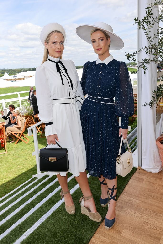 Lady Eliza Spencer and Lady Amelia Spencer pose in floaty dresses and hats