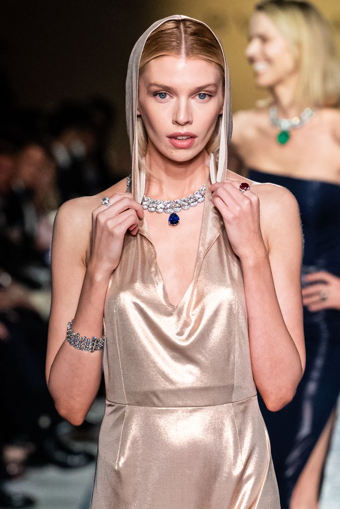 Stella Maxwell walking the runway