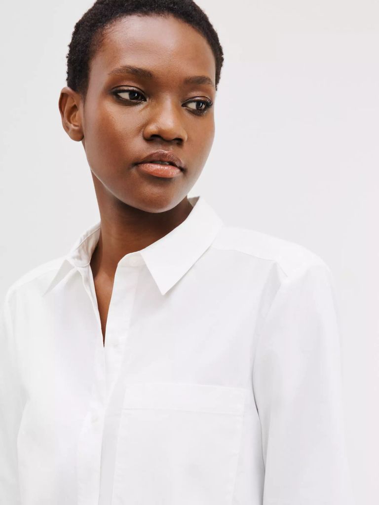 John Lewis Cotton Relaxed White Shirt