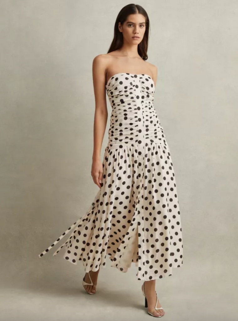 Reiss polka dot dress