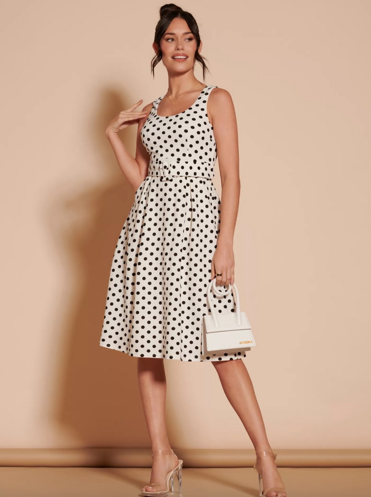 Jolie Moi polka dot dress