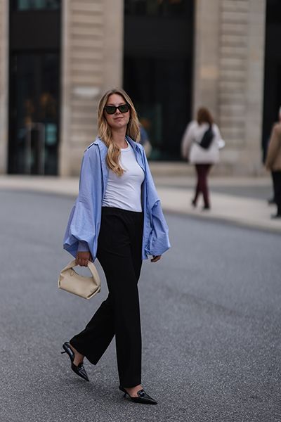 Minimalist Outfit Shirt And Kitten Heels