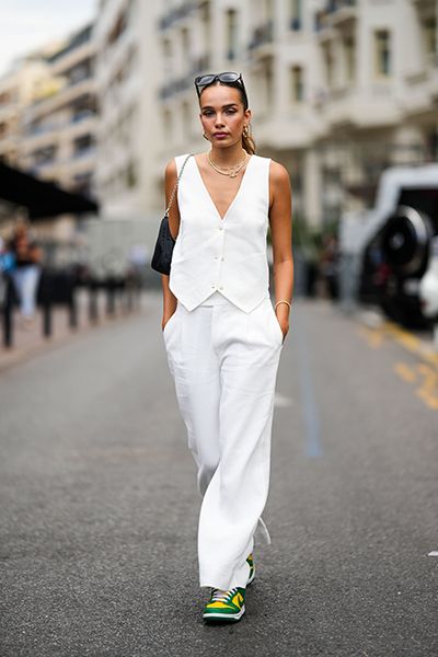 Minimalist Outfit White Waistcoat