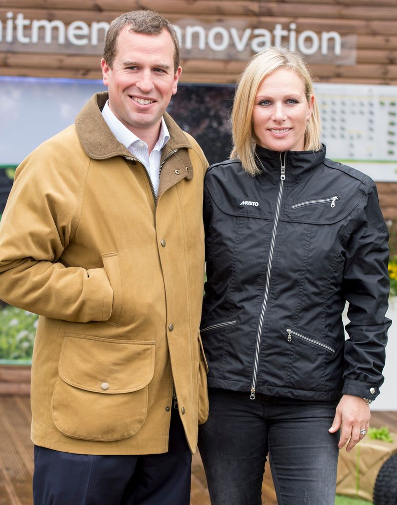 Zara Phillips and Peter Phillips visit the annual Chelsea Flower show at Royal Hospital Chelsea 