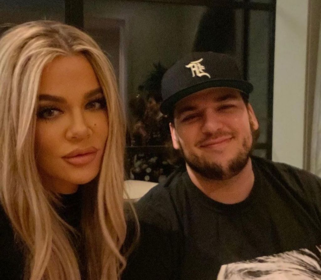 Khloe Kardashian with brother Rob Kardashian 