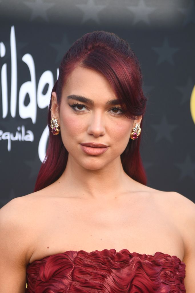 Dua Lipa attends the 29th Annual Critics Choice Awards at Barker Hangar on January 14, 2024 in Santa Monica, California. (Photo by Alberto Rodriguez/GA/The Hollywood Reporter via Getty Images)