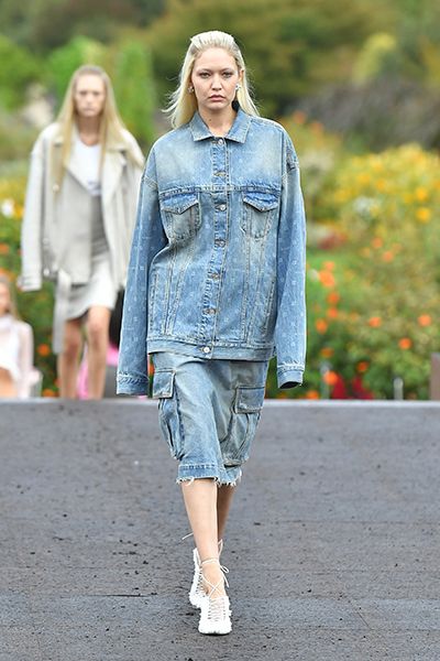 Gigi Hadid wearing denim jacket