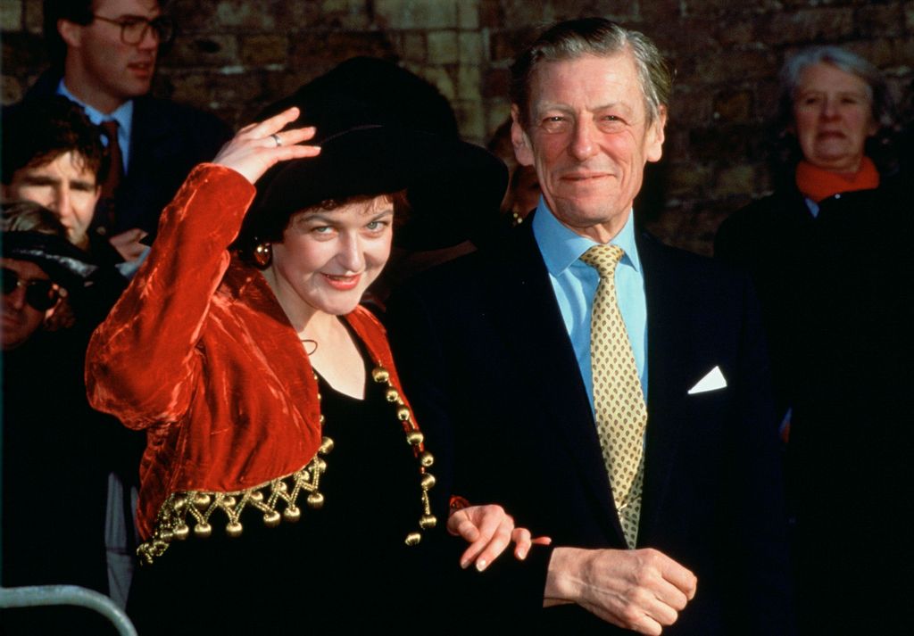 Angus Ogilvy with his daughter Marina, on her wedding day in St. Andrews.