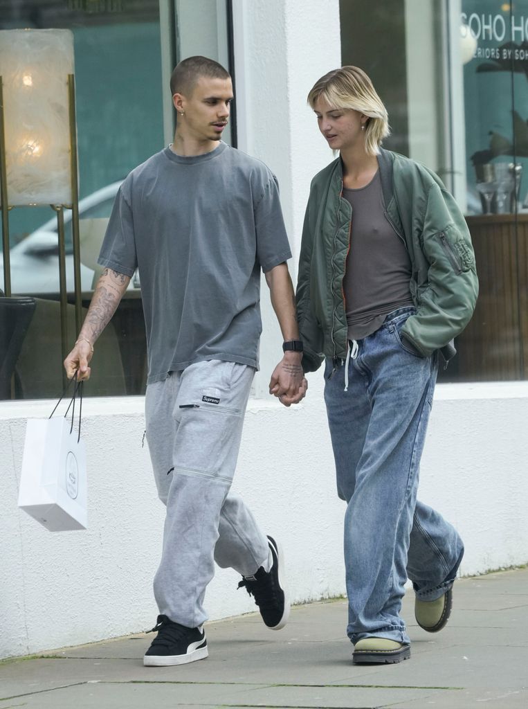 romeo beckham and mia regan holding hands 