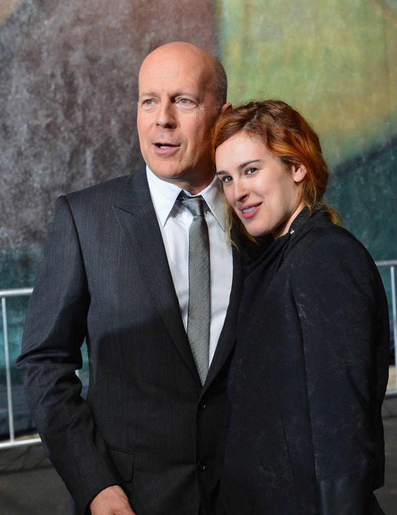 Bruce Willis and actress Rumer Willis attend the dedication and unveiling of a new soundstage mural celebrating 25 years of "Die Hard" at Fox Studio Lot on January 31, 2013 in Century City, California