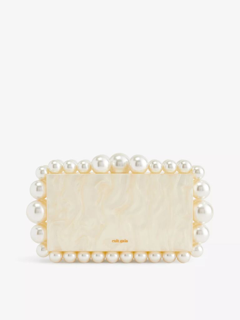 cult gaia pearl clutch bag