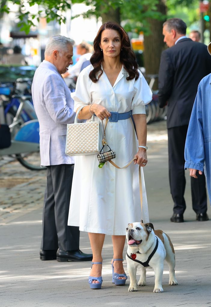  Kristin Davis is seen on the set of 'And Just Like That' in Uptown, Manhattan on June 04, 2024 in New York City