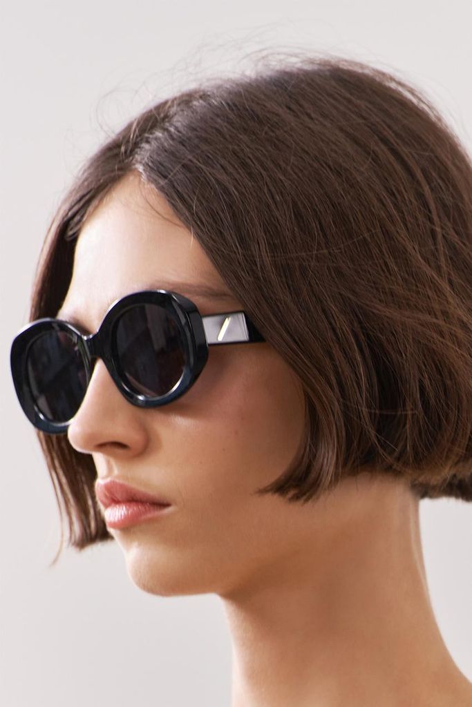  Oval Acetate Sunglasses 