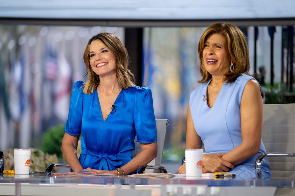 Pictured: Savannah Guthrie and Hoda Kotb on Thursday, April 18, 2024 --