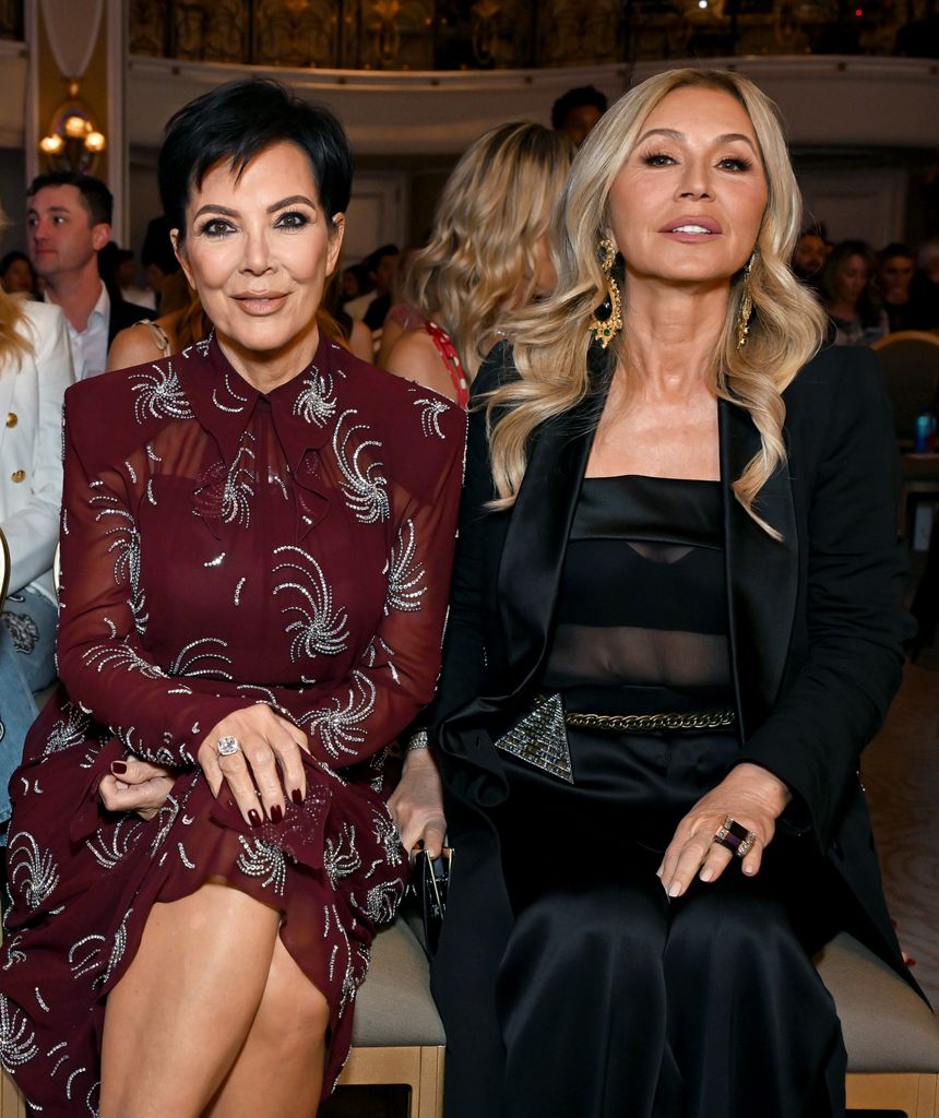 Kris Jenner sitting with Anastasia Soare