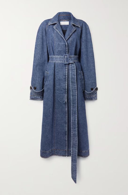 Oversized recycled denim trench coat - Chloé