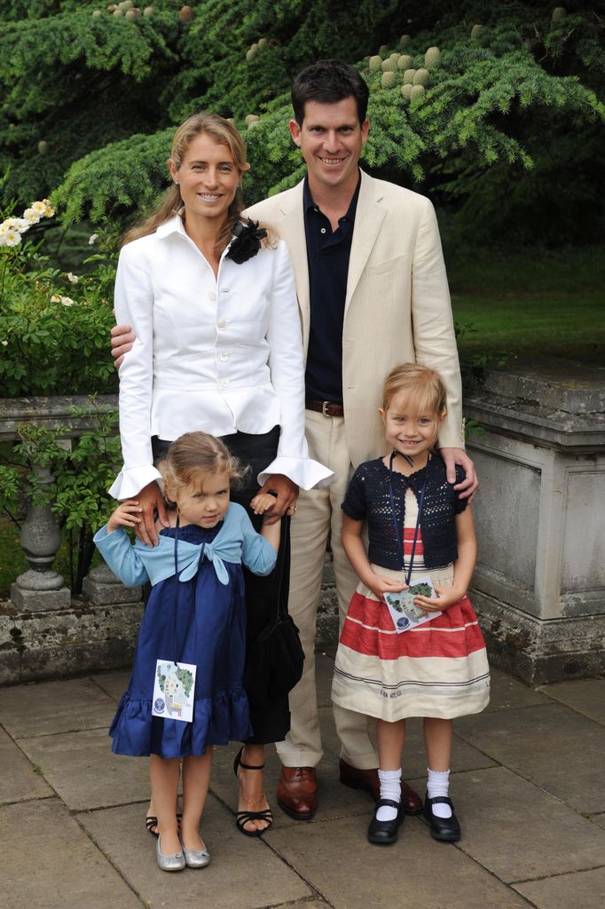 Tim with Rosie and Olivia at the Ralph Lauren Wimbledon Garden Party