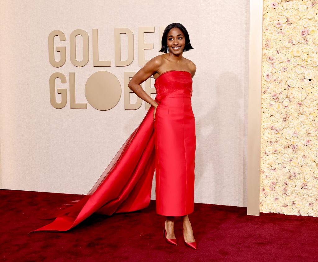 Ayo Edebiri attends the 81st Annual Golden Globe Awards at The Beverly Hilton on January 07, 2024 in Beverly Hills, California.