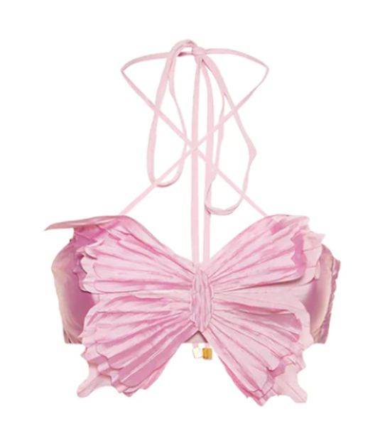 Blumarine pink butterfly top