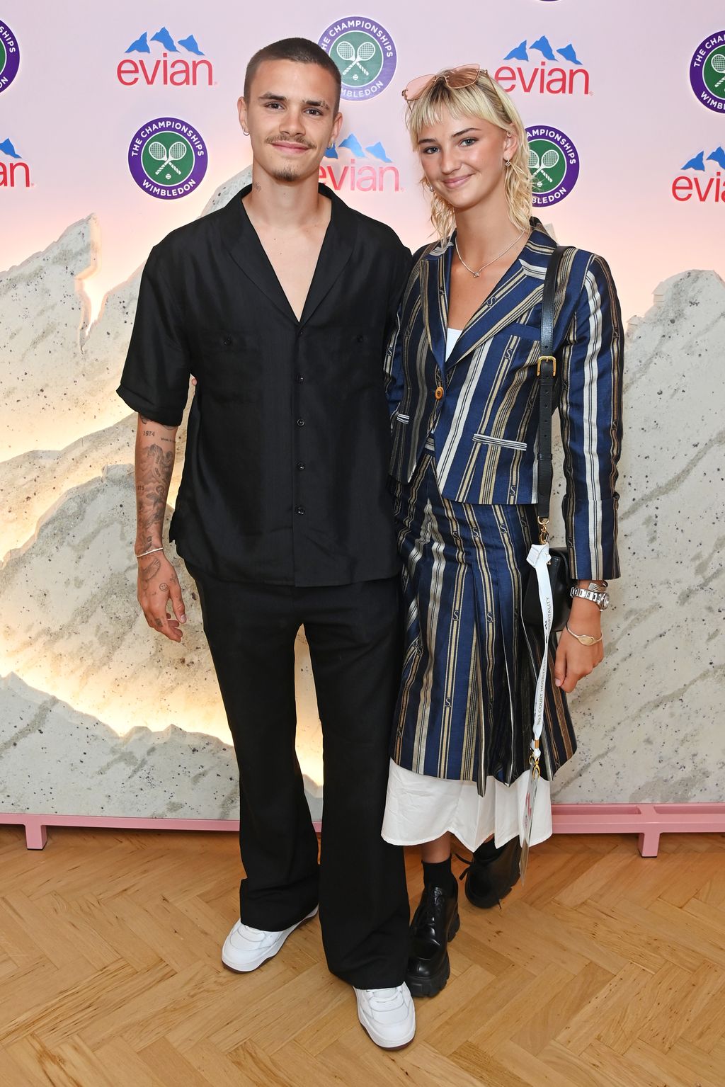 Romeo Beckham and Mia Regan at Wimbledon