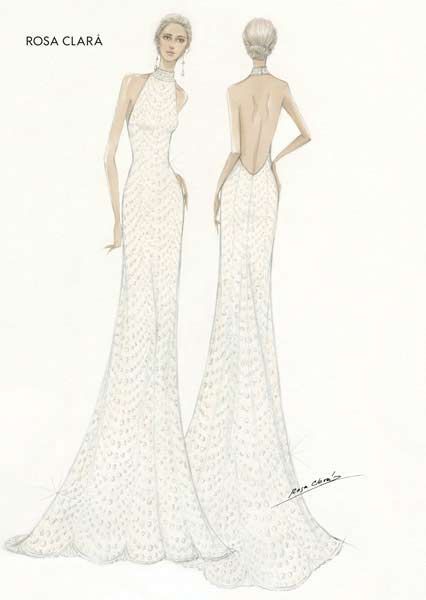 mery perello second wedding dress sketch