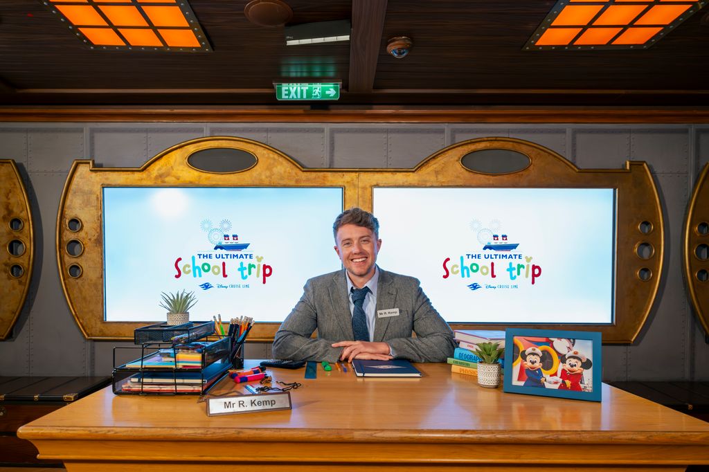 Roman launching The Ultimate School Trip Competition aboard the Disney Dream