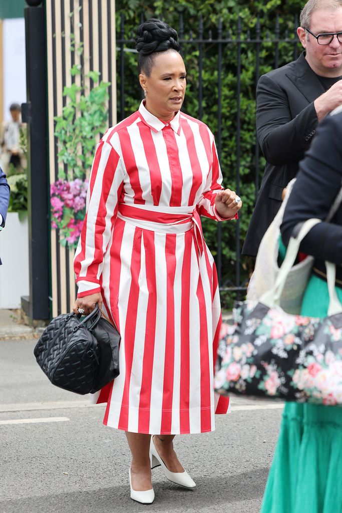 Golda Rosheuvel attends day one of the Wimbledon Tennis Championships