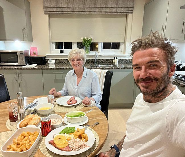 david beckham sandra dinner