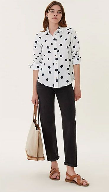 ms polka dot blouse