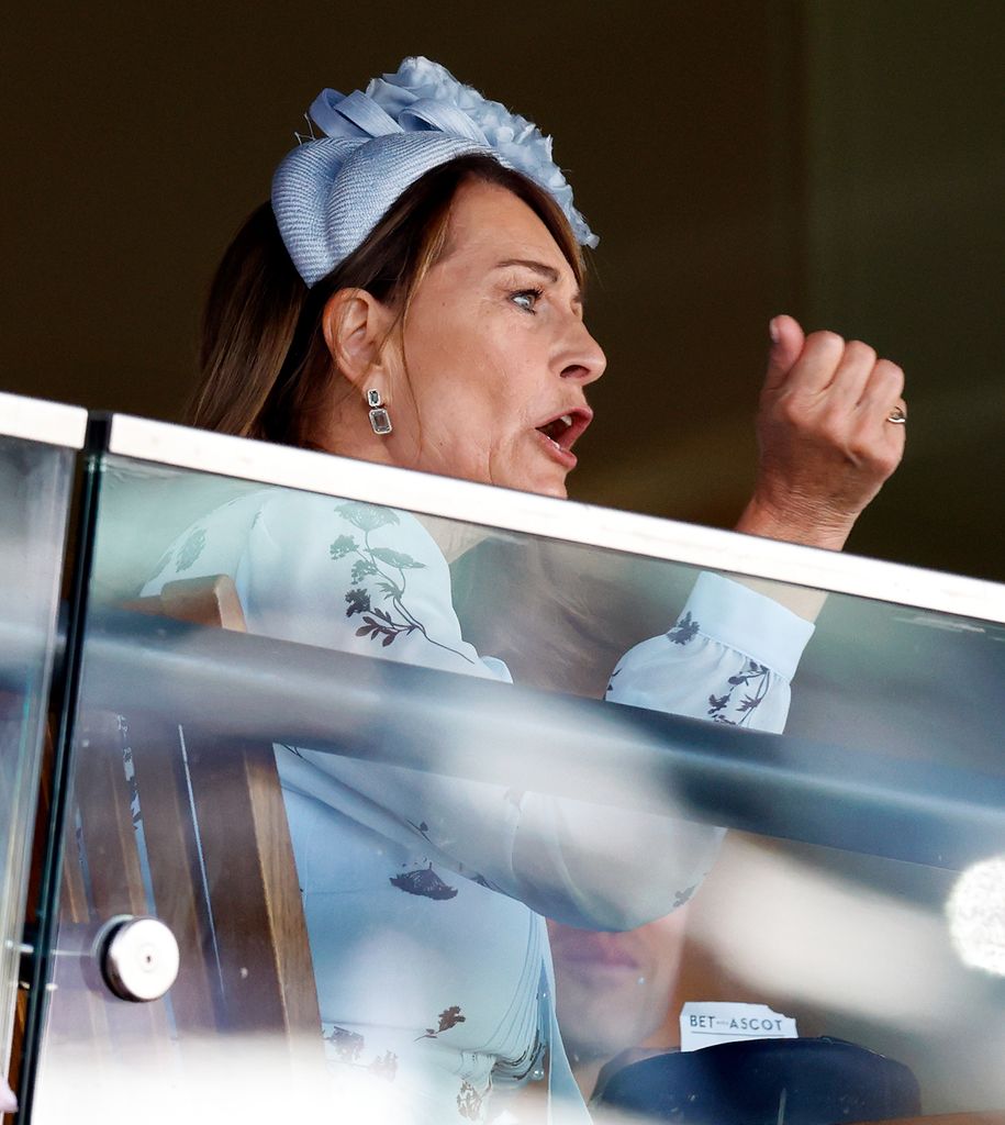 Carole Middleton reacts