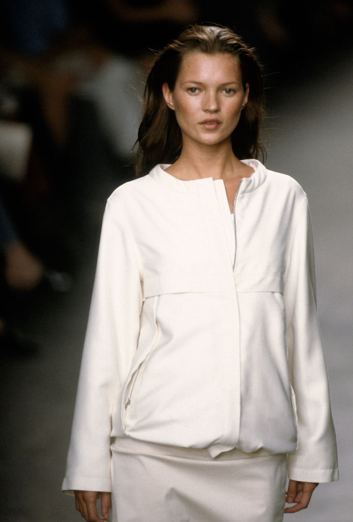 Kate Moss on Calvin Klein's spring 1999 runway