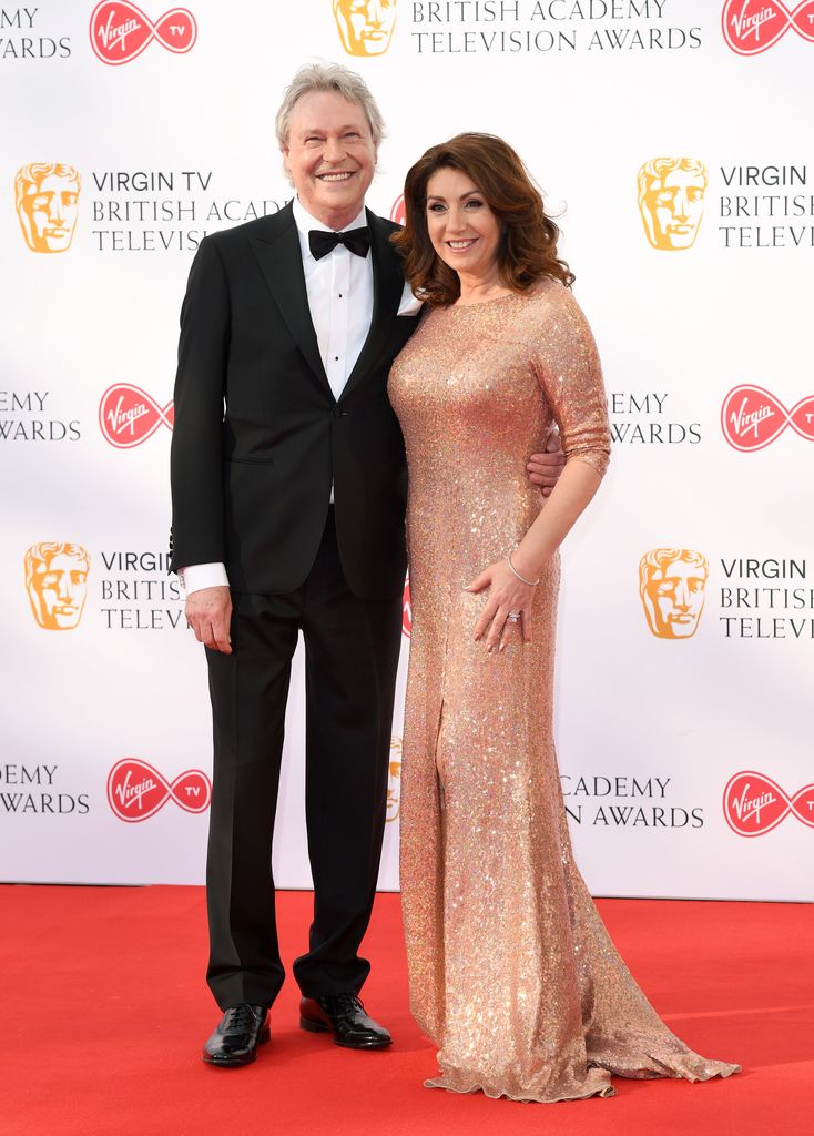 Ed Rothe standing with Jane McDonald at the BAFTAs