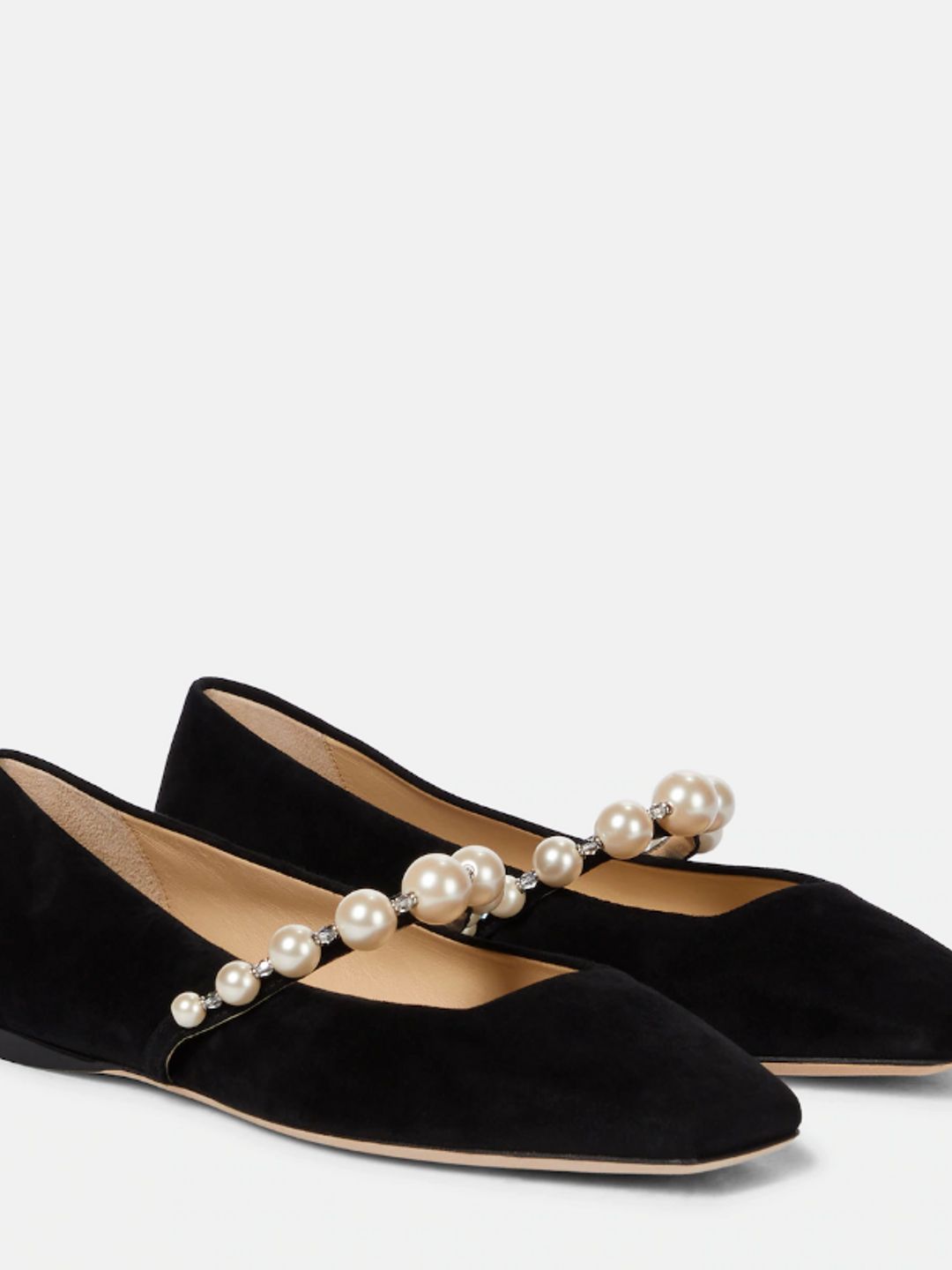 Ade Embellished Suede Ballet Flats - Jimmy Choo