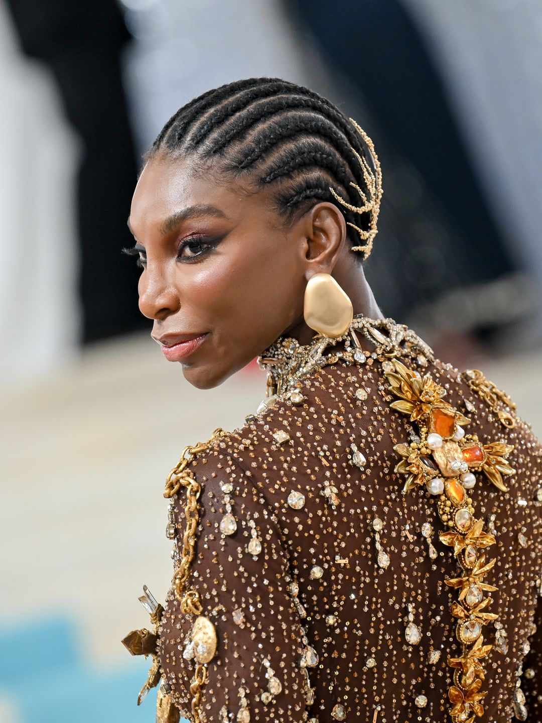 Michaela Coel at the 2023 Met Gala: Karl Lagerfeld: A Line of Beauty held at the Metropolitan Museum of Art on May 1, 2023