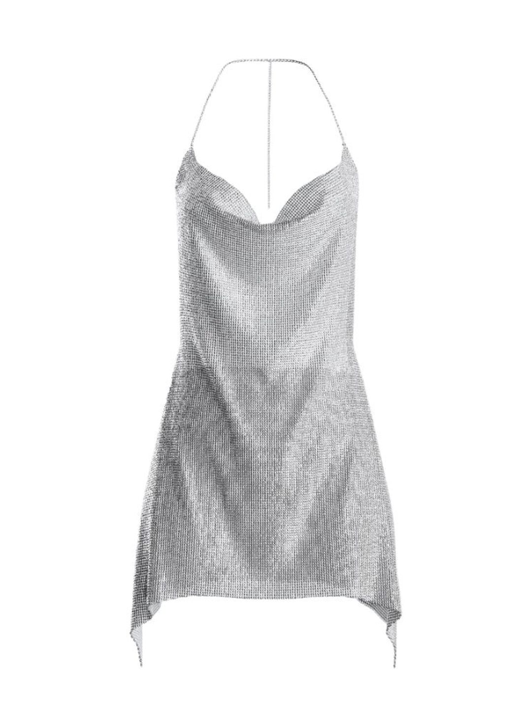 Blane Silver Rhinestone Dress